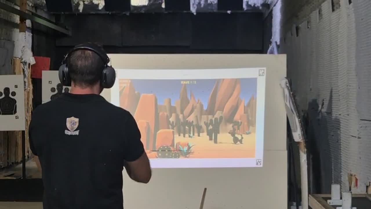 Cinema Range — projected scenario training with live fire